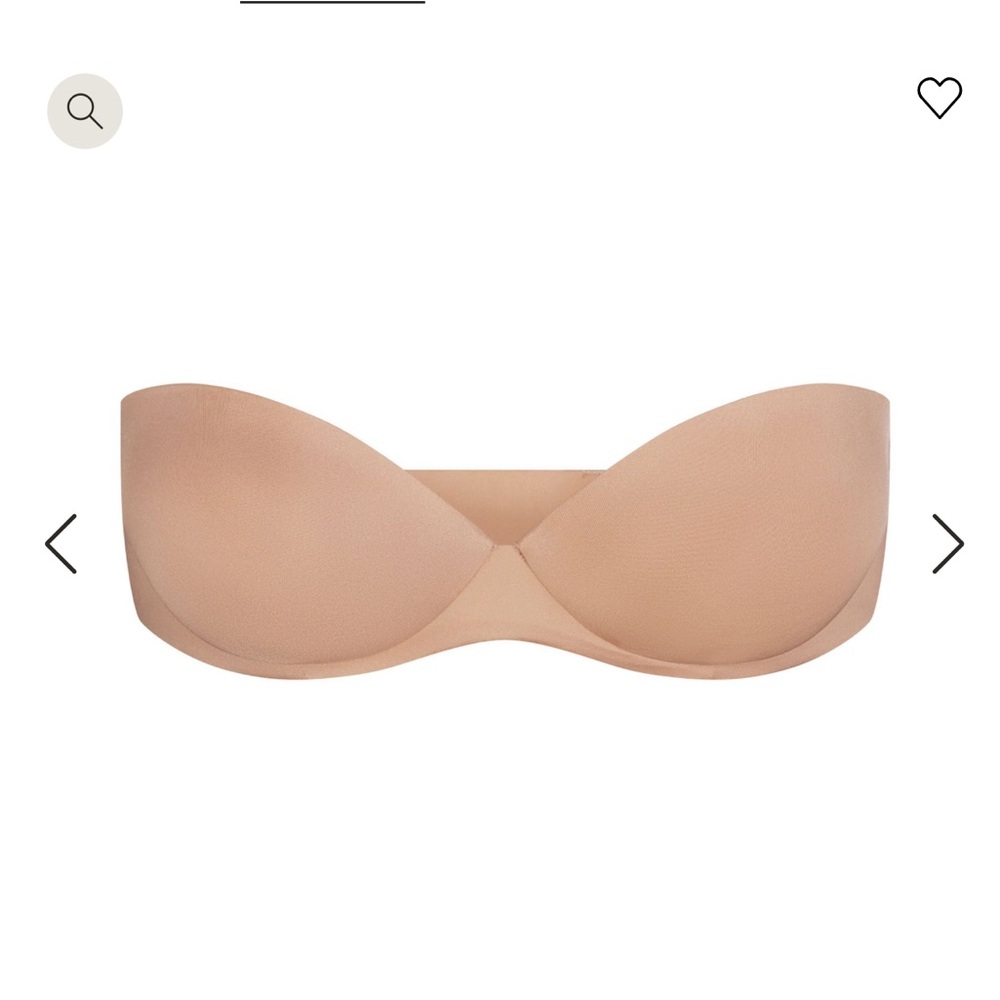 SKIMS ultimate strapless push-up bra clay 34C ‼️WORN ONCE‼️